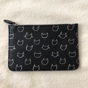 Cat print zip pouch